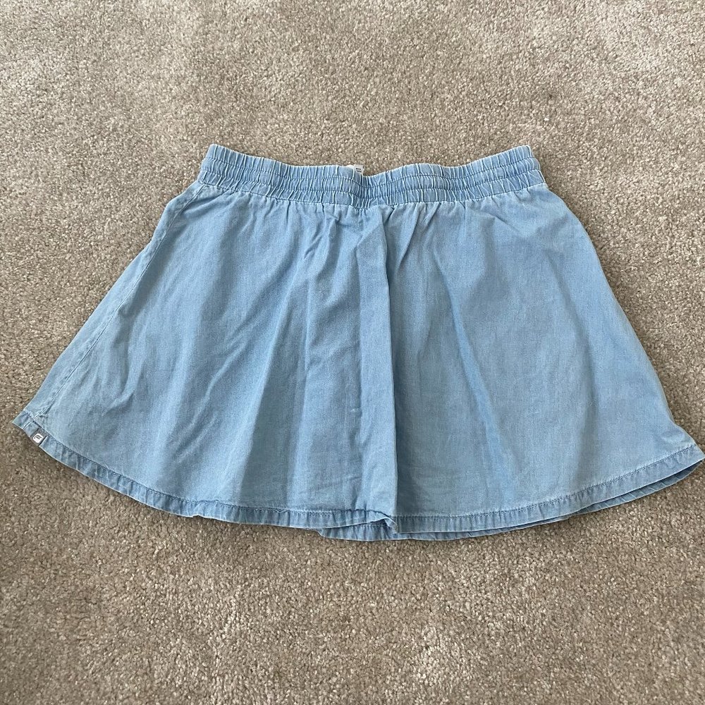 Fabletics Mikah Chambray Drawstring Mini Skirt Zi… - image 4